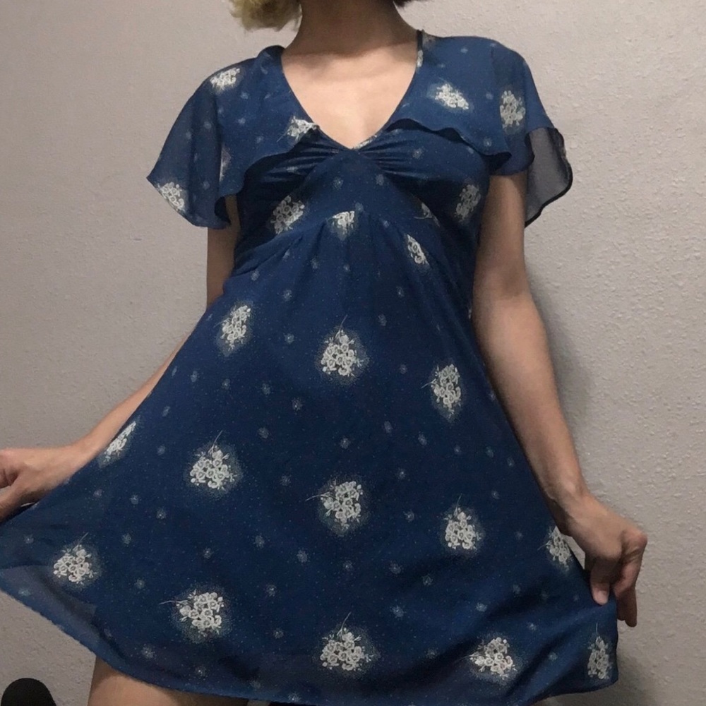 Urban Outfitters Stargazer Lace-up Back Mini Dress